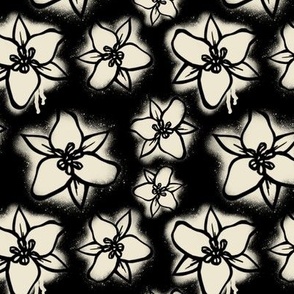 Trillium Flower Fabric, Wallpaper and Home Decor
