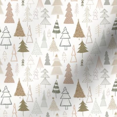Small / Boho Modern Christmas Trees Neutral