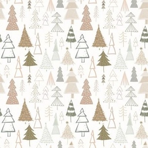 Small / Boho Modern Christmas Trees Neutral