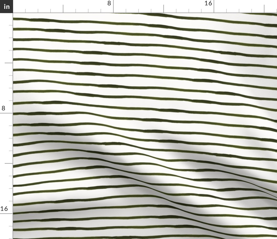 Green Watercolor Stripes