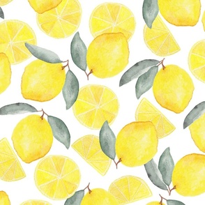 watercolor lemons - large