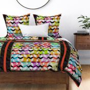 Stumbling Blocks Cheater Quilt