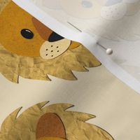 paper lion repeat faces - large scale