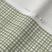 Almost Gingham avocado green check