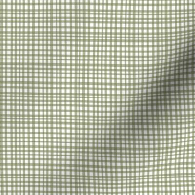 Almost Gingham avocado green check