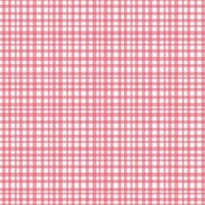 almost gingham strawberry red check