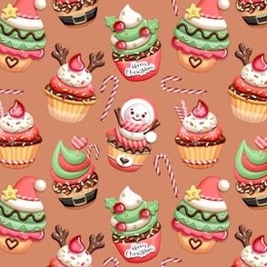 Christmas Cupcakes Tan