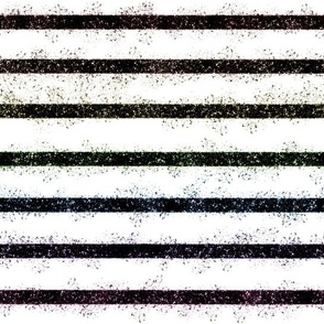 rainbow splatter stripes black