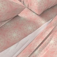 Delicate Lace Winter Snowflake - Rose Pink/Cream - 6 inch