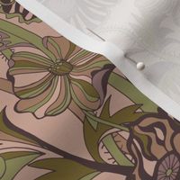 Victorian Florals - Blush Pink/Olive/Lilac - 20 inch
