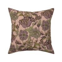 Victorian Florals - Blush Pink/Olive/Lilac - 20 inch