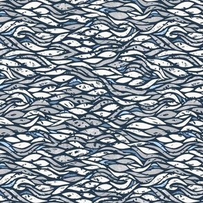 Abstract Waves in Gray and White - Small Scale