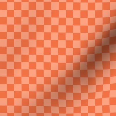 Orange checkerboard grid