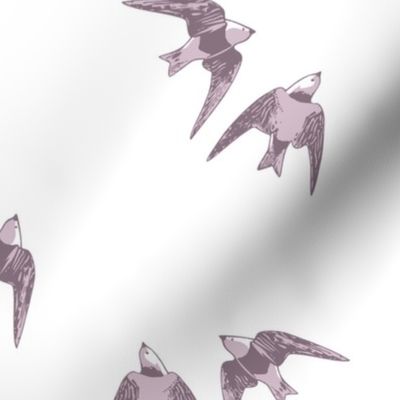 Plum Swallows Diving - Scatter Repeat