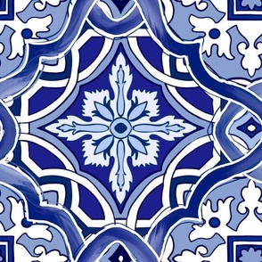 Mosaic,majolica,blue,Mediterranean tiles, 