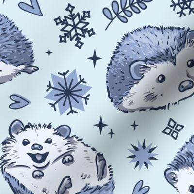 Cute Winter Hedgehog - Large Scale