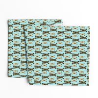 Yorkshire Terrier Dogs on Teal, 30