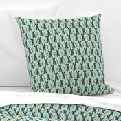 Yorkshire Terrier Dogs on Teal, 30