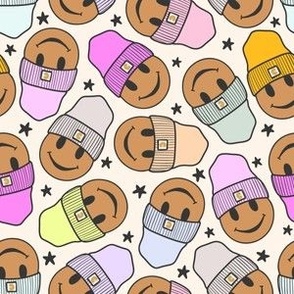 Beanie Smilies - Colourful