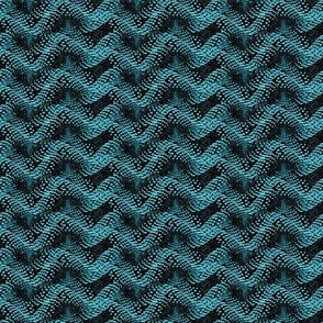 Waves Turquoise and Black 6 in