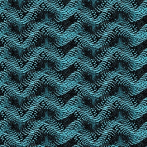 Waves Turquoise and Black 9 in