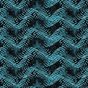 Waves Turquoise and Black 12 in