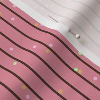 Pinstripe Party // pink, brown, and polkadots
