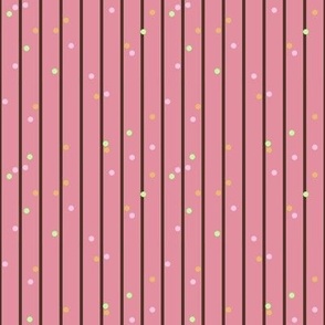 Pinstripe Party // pink, brown, and polkadots