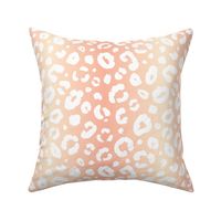 Peach ombre large painted leopard print