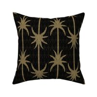 ART DECO PALM TREES - ANTIQUE GOLD EFFECT ON BLACK