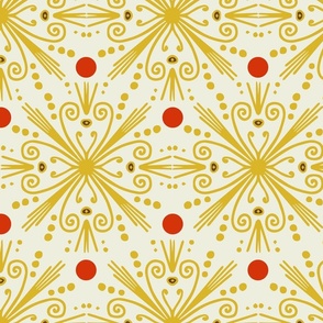 Sophisticated-Retro-Christmas-stars---M---BEIGE-yellow-red-brown---MEDIUM