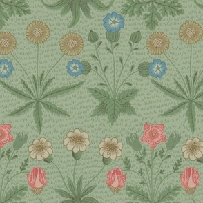 William Morris Daisy Green Large Scale