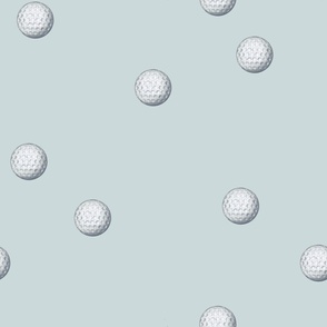 [Large] Golf Balls on vintage gray blue teal soft