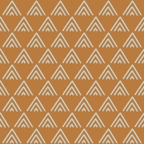 Chevron Herringbone - Simple Arrows in Mustard 