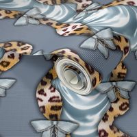 Leopards'n'Lace - Bows - Blue