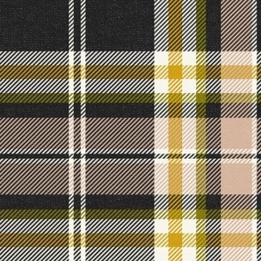 Headmaster Plaid - Black Cashmere Large Scale