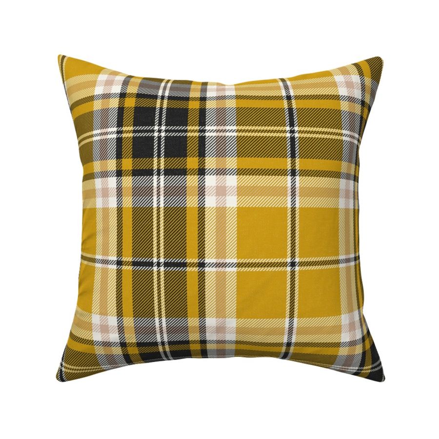 Headmaster Plaid - Yellow Black Large Scale