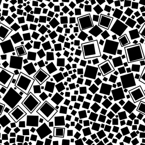 Square Repeating Black and White Pattern