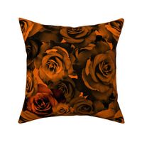 A Bed of Dark Orange Roses (large scale) 