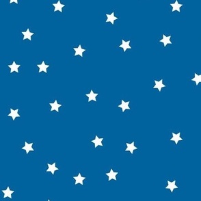 Stars Pattern Blue and White Night Sky, Galaxy Fabric,  July 4th,  Memorial Day, Patriotic