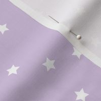 Stars Pattern Light Purple and White Night Sky, Galaxy Fabric, Lavender Light Purple