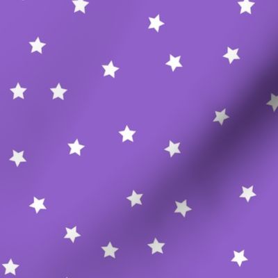 Stars Pattern Wavy Stripes Purple and White Night Sky, Galaxy Fabric, Lavender