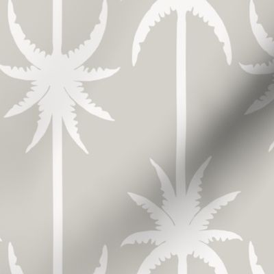 ART DECO PALM TREES - GREY AND WHITE