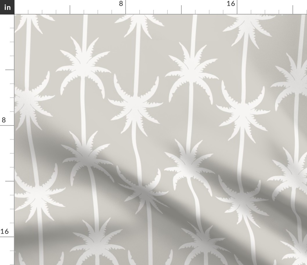 ART DECO PALM TREES - GREY AND WHITE