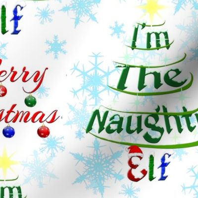 Large Funny Merry Christmas Holiday Naughty Elf