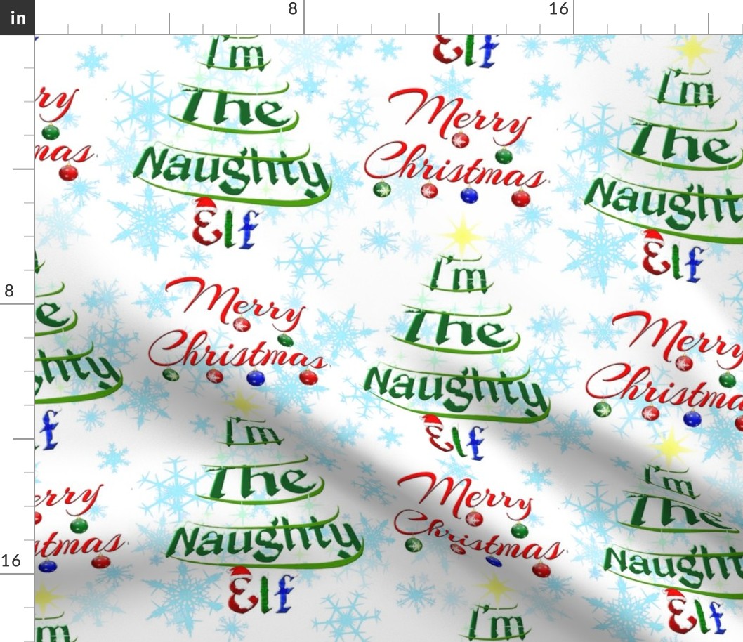 Large Funny Merry Christmas Holiday Naughty Elf