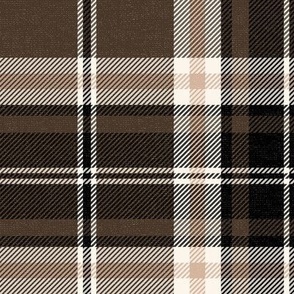 Headmaster Plaid - Brown Clay Large Scale