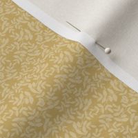 Daphne Small Scale Leaf Pattern Mini Print in Light and Dark Golden Yellow