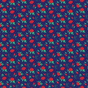 Chalky Rose - red and navy