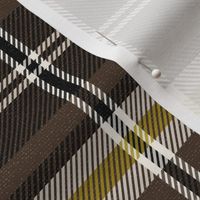 Headmaster Plaid - Brown Citron Yellow Large Scale